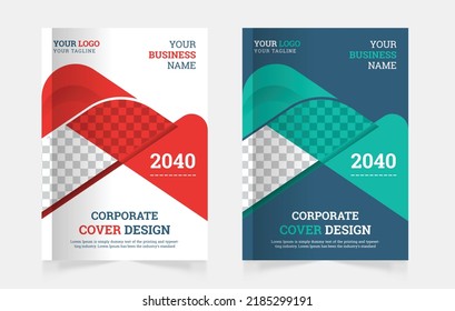 corporate book cover design template a4 or can be used to annual report, magazine, flyer, poster, banner, portfolio, company profile, website, brochure cover design 
