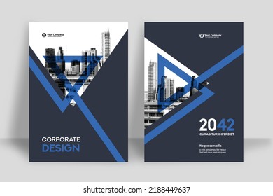 Corporate Book Cover Design Template in A4. Can be adapt to Brochure, Annual Report, Magazine,Poster, Business Presentation, Portfolio, Flyer, Banner, Website.