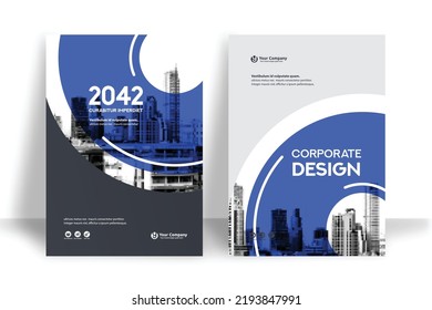 Corporate Book Cover Design Template in A4. Can be adapt to Brochure, Annual Report, Magazine,Poster, Business Presentation, Portfolio, Flyer, Banner, Website.