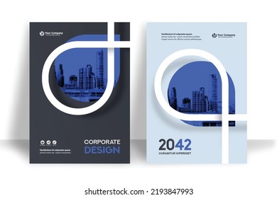 Corporate Book Cover Design Template in A4. Can be adapt to Brochure, Annual Report, Magazine,Poster, Business Presentation, Portfolio, Flyer, Banner, Website.