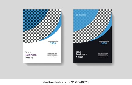 Corporate Book Cover Design Template. Minimal brochure layout and modern report business flyers poster template.