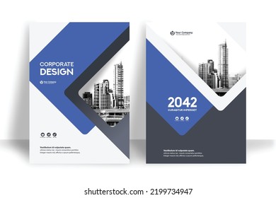 Corporate Book Cover Design Template in A4. Can be adapt to Brochure, Annual Report, Magazine,Poster, Business Presentation, Portfolio, Flyer, Banner, Website.