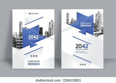 Corporate Book Cover Design Template in A4. Can be adapt to Brochure, Annual Report, Magazine,Poster, Business Presentation, Portfolio, Flyer, Banner, Website.