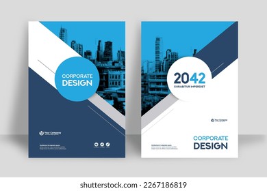 Corporate Book Cover Design Template in A4. Can be adapt to Brochure, Annual Report, Magazine,Poster, Business Presentation, Portfolio, Flyer, Banner, Website.