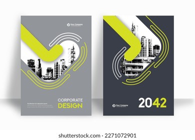 Corporate Book Cover Design Template in A4. Can be adapt to Brochure, Annual Report, Magazine,Poster, Business Presentation, Portfolio, Flyer, Banner, Website.