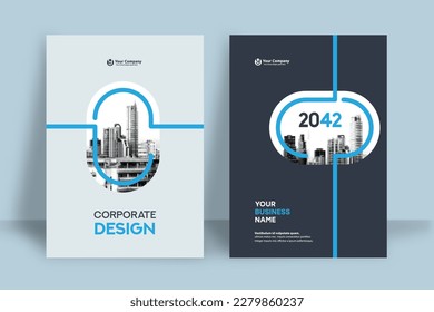 Corporate Book Cover Design Template in A4. Can be adapt to Brochure, Annual Report, Magazine,Poster, Business Presentation, Portfolio, Flyer, Banner, Website.