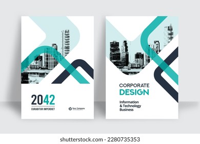 Corporate Book Cover Design Template in A4. Can be adapt to Brochure, Annual Report, Magazine,Poster, Business Presentation, Portfolio, Flyer, Banner, Website.