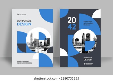 Corporate Book Cover Design Template in A4. Can be adapt to Brochure, Annual Report, Magazine,Poster, Business Presentation, Portfolio, Flyer, Banner, Website.