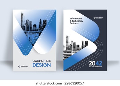 Corporate Book Cover Design Template in A4. Can be adapt to Brochure, Annual Report, Magazine,Poster, Business Presentation, Portfolio, Flyer, Banner, Website.