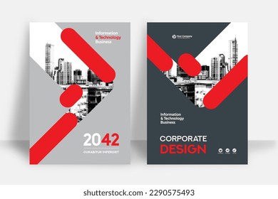 Corporate Book Cover Design Template in A4. Can be adapt to Brochure, Annual Report, Magazine,Poster, Business Presentation, Portfolio, Flyer, Banner, Website.