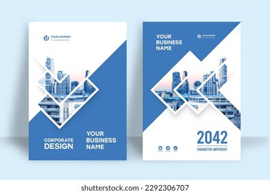 Corporate Book Cover Design Template in A4. Can be adapt to Brochure, Annual Report, Magazine,Poster, Business Presentation, Portfolio, Flyer, Banner, Website.