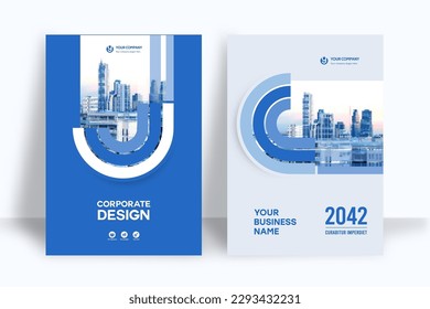 Corporate Book Cover Design Template in A4. Can be adapt to Brochure, Annual Report, Magazine,Poster, Business Presentation, Portfolio, Flyer, Banner, Website.