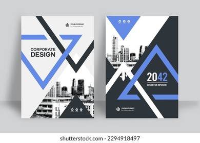 Corporate Book Cover Design Template in A4. Can be adapt to Brochure, Annual Report, Magazine,Poster, Business Presentation, Portfolio, Flyer, Banner, Website.