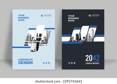 Corporate Book Cover Design Template in A4. Can be adapt to Brochure, Annual Report, Magazine,Poster, Business Presentation, Portfolio, Flyer, Banner, Website.