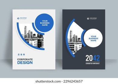 Corporate Book Cover Design Template in A4. Can be adapt to Brochure, Annual Report, Magazine,Poster, Business Presentation, Portfolio, Flyer, Banner, Website.