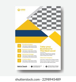 Plantilla de diseño de portada de libro corporativo en A4. Puede adaptarse a Brochure, Annual Report, Magazine, Poster, Business Presentation, Portfolio, Flyer, Banner, Website.