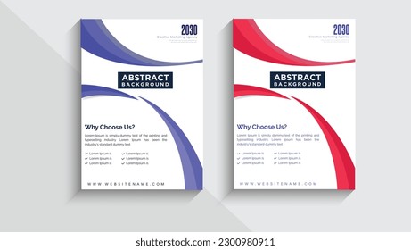 Plantilla de diseño de portada de libro corporativo en A4. Puede adaptarse a Brochure, Annual Report, Magazine, Business Presentation, Portfolio, Flyer, Banner, Website.