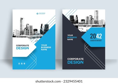 Corporate Book Cover Design Template in A4. Can be adapt to Brochure, Annual Report, Magazine,Poster, Business Presentation, Portfolio, Flyer, Banner, Website.