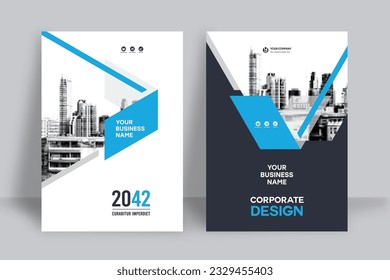 Corporate Book Cover Design Template in A4. Can be adapt to Brochure, Annual Report, Magazine,Poster, Business Presentation, Portfolio, Flyer, Banner, Website.