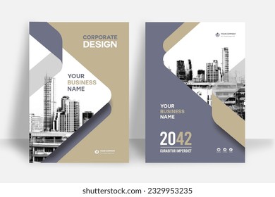 Corporate Book Cover Design Template in A4. Can be adapt to Brochure, Annual Report, Magazine,Poster, Business Presentation, Portfolio, Flyer, Banner, Website.