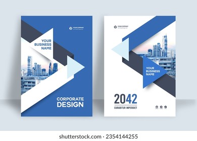 Corporate Book Cover Design Template in A4. Can be adapt to Brochure, Annual Report, Magazine,Poster, Business Presentation, Portfolio, Flyer, Banner, Website.