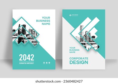 Corporate Book Cover Design Template in A4. Can be adapt to Brochure, Annual Report, Magazine,Poster, Business Presentation, Portfolio, Flyer, Banner, Website.