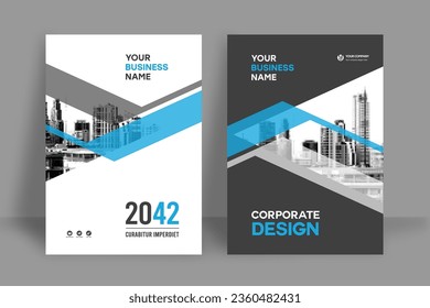 Corporate Book Cover Design Template in A4. Can be adapt to Brochure, Annual Report, Magazine,Poster, Business Presentation, Portfolio, Flyer, Banner, Website.