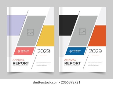 Corporate Book Cover Design Template, Annual Report, Cover Design for Brochure, Annual Report, Magazine, Poster, Corporate Presentation, Front and back, A4 Size, Brochure