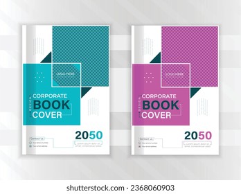Corporate book cover design template whit 2colors