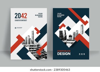 Corporate Book Cover Design Template in A4. Can be adapt to Brochure, Annual Report, Magazine,Poster, Business Presentation, Portfolio, Flyer, Banner, Website.