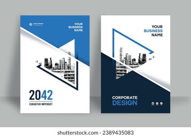 Corporate Book Cover Design Template in A4. Can be adapt to Brochure, Annual Report, Magazine,Poster, Business Presentation, Portfolio, Flyer, Banner, Website.