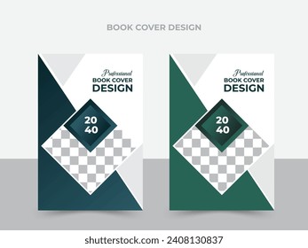 Corporate Book Cover Design Template with 2 colors.