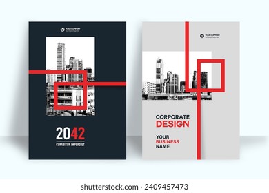 Corporate Book Cover Design Template in A4. Can be adapt to Brochure, Annual Report, Magazine,Poster, Business Presentation, Portfolio, Flyer, Banner, Website.