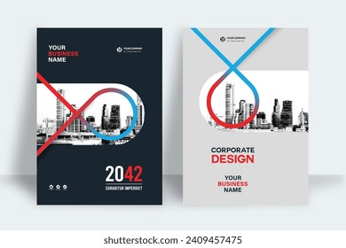 Corporate Book Cover Design Template in A4. Can be adapt to Brochure, Annual Report, Magazine,Poster, Business Presentation, Portfolio, Flyer, Banner, Website.