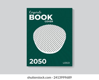 Corporate Book Cover Design Template in A4.Minimalist and modern book cover vector