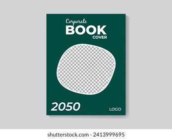 Corporate Book Cover Design Template in A4.Minimalist and modern book cover vector