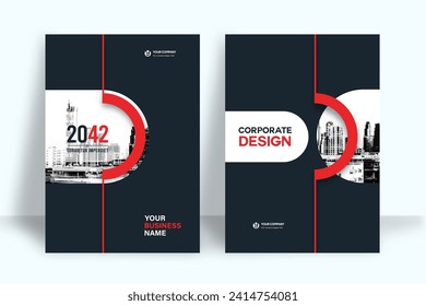 Corporate Book Cover Design Template in A4. Can be adapt to Brochure, Annual Report, Magazine,Poster, Business Presentation, Portfolio, Flyer, Banner, Website.