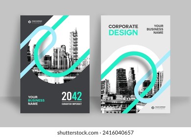 Corporate Book Cover Design Template in A4. Can be adapt to Brochure, Annual Report, Magazine,Poster, Business Presentation, Portfolio, Flyer, Banner, Website.