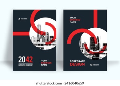 Corporate Book Cover Design Template in A4. Can be adapt to Brochure, Annual Report, Magazine,Poster, Business Presentation, Portfolio, Flyer, Banner, Website.