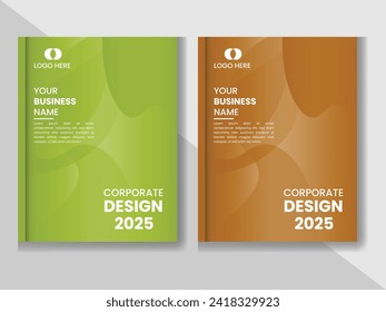 Corporate book cover design template.
