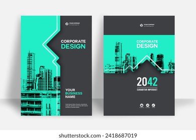 Corporate Book Cover Design Template in A4. Can be adapt to Brochure, Annual Report, Magazine,Poster, Business Presentation, Portfolio, Flyer, Banner, Website.