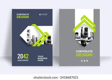 Corporate Book Cover Design Template in A4. Can be adapt to Brochure, Annual Report, Magazine,Poster, Business Presentation, Portfolio, Flyer, Banner, Website.