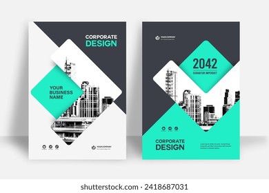 Corporate Book Cover Design Template in A4. Can be adapt to Brochure, Annual Report, Magazine,Poster, Business Presentation, Portfolio, Flyer, Banner, Website.