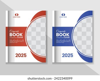 Corporate book cover design template.