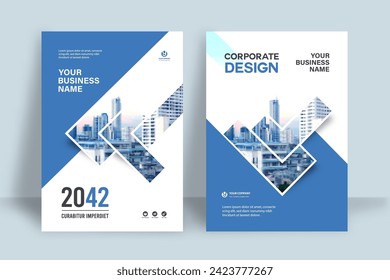 Corporate Book Cover Design Template in A4. Can be adapt to Brochure, Annual Report, Magazine,Poster, Business Presentation, Portfolio, Flyer, Banner, Website.