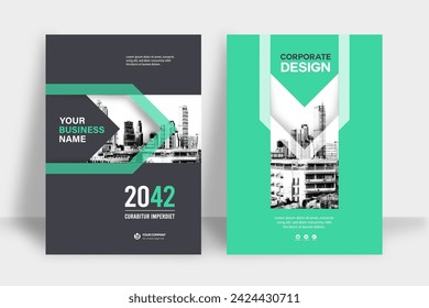 Corporate Book Cover Design Template in A4. Can be adapt to Brochure, Annual Report, Magazine,Poster, Business Presentation, Portfolio, Flyer, Banner, Website.