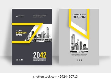 Corporate Book Cover Design Template in A4. Can be adapt to Brochure, Annual Report, Magazine,Poster, Business Presentation, Portfolio, Flyer, Banner, Website.