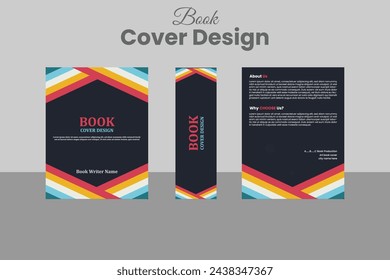 Plantilla de diseño de portada de libro corporativo en A4. Puede adaptarse a folleto, informe anual, revista, cartel, presentación de negocios, cartera, folleto, banner, sitio web.