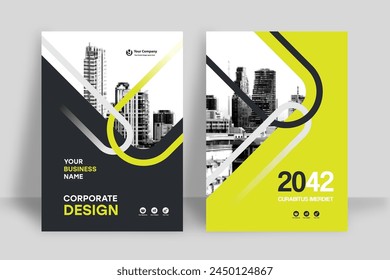 Corporate Book Cover Design Template in A4. Can be adapt to Brochure, Annual Report, Magazine,Poster, Business Presentation, Portfolio, Flyer, Banner, Website.