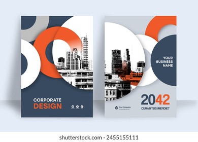 Corporate Book Cover Design Template in A4. Can be adapt to Brochure, Annual Report, Magazine,Poster, Business Presentation, Portfolio, Flyer, Banner, Website.